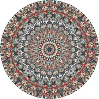 美式轻奢复古圆形地毯北欧床边地厅卧室书房家用吊篮瑜伽