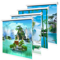 窗帘免打孔安装简易简约全遮光遮阳防晒隔热卧室厨房卫生间厕所布