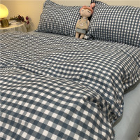 北欧风ins四件套夏天冰丝宿舍床单人三件套简约被套被单床上用品4