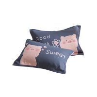 枕巾纯棉一对装高档简约北欧式纱布全棉儿童单人枕头巾情侣