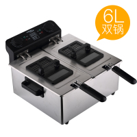 6升双缸搪瓷内锅电炸炉|电油炸锅家用炸薯条机商用恒温电油炸机油炸炉电迷你小型炸炉N1