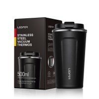 经典磨砂黑500ml|/保温咖啡杯便携式不锈钢大容量水杯女家用随行杯子