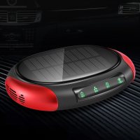 K1[净化+香氛]深情红|车载香薰机太阳能空气净化器汽车内用负离子消除异味去甲醛淡香型V0