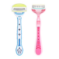 4刃单只+5刃单只|日本刮毛刀剃毛刀专用男女士手动腋毛腿部私处脱毛神器剃毛器R6