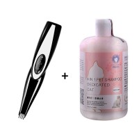 宠物精修黑色+雪貂沐浴露300ml组合|猫咪剃脚毛器电动静音泰迪推毛修剪狗狗修毛神器宠物剃毛器电推剪