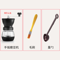 可全身水洗磨豆机黑色(送毛刷豆勺)|手磨咖啡机 手摇家用咖啡豆研磨机 磨豆机小型手动磨粉器I3