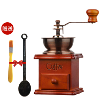 古铜色陶瓷机芯(送毛刷豆勺)|手磨咖啡机 手摇家用咖啡豆研磨机 磨豆机小型手动磨粉器I3
