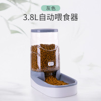 [升级3代新款]喂食器➢灰色(送火腿肠*3)|宠物狗狗猫咪自动饮水器饮水机喂食器猫喂水器水盆狗喝水神器用品