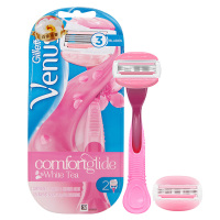 升级粉红色(1刀架+2刀头)送盒|维纳斯去腋毛刮毛器女士专用阴毛腿毛剃刀女式手动除毛刀脱毛O4