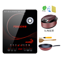 3500W不锈钢套餐三+电饭煲|3500w大功率电磁炉家用商用智能防水爆炒防水触摸炒菜电磁灶M1