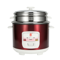 彩钢电子5升900W|不锈钢电饭锅老式家用3升4-5人加厚内胆外置蒸笼电饭煲Z3