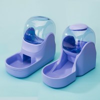[丁香紫]饮水器+喂食器|狗狗饮水器宠物自动喂食器猫咪喝水器挂式饮水机水盆神器泰迪用品Q6