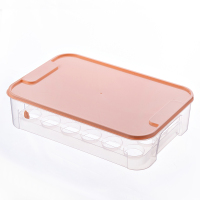 粉色(大号24格)|可叠加带盖鸡蛋收纳盒厨房冰箱保鲜盒家用塑料鸡蛋架托鸡蛋格神器