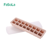 藕粉色16格方形（带盖）|波波球形硅胶冰格 奶黄心馅月饼模具食品级圆形自制 tinrry家I9