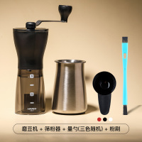 黑色+赠筛粉器|日本手摇磨豆机 手磨咖啡机咖啡豆研磨器陶瓷磨芯磨粉器mssZ8