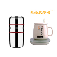 暖心套装(榨汁机+520杯+保温加热垫)|我的前半生不锈钢手动榨汁机迷你压原汁机手工炸橙子柠檬夹橙汁器
