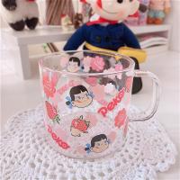 多个牛奶妹玻璃杯|日系牛奶草莓少女玻璃水杯牛奶草莓咖啡杯学生早餐耐热喝水杯礼物