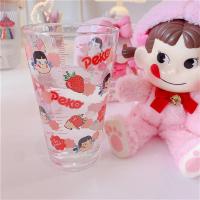 多个牛奶妹(大肚杯)|日系牛奶草莓少女玻璃水杯牛奶草莓咖啡杯学生早餐耐热喝水杯礼物