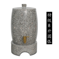 特级8升圆弧有嘴的|麦饭石水桶天然原石饮水机家用台式净水器储水罐水缸带龙头