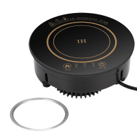 纯铜触控电磁炉+平钢圈|小火锅电磁炉圆形商用嵌入式小型迷你800w单人一人一锅宿舍电池炉K6