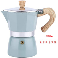 湖绿300ml特价款(送备用密封圈)|意大利摩卡壶八角咖啡壶家用意式浓缩煮咖啡壶蒸馏萃取手冲咖啡壶