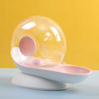 升级蜗牛款-樱花粉(健康过滤)|猫咪饮水机自动喂食器狗狗喝水不湿嘴宠物动水盆不插电喂水神器D4