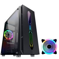 黑金9黑色（1个风扇）|机箱电脑台式机atx大板背部走线rgb灯光usb3.0上置电源电脑主机箱V2