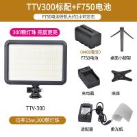 TTV-300+F750电池|捷宝204led摄像灯拍照婚庆常亮单反相机摄影灯补光灯手持便携小型
