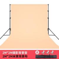 2*2米背景架+2*2米黄背景布+大力夹+便携包|2米摄影背景架便携伸缩拍摄拍照背景布架摄影灯影棚架人像静N4