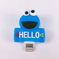 芝麻街[蓝色]双扁口|7耳机转接头7plus/8手机听歌充电语音吃鸡通话/xr转换器线D5