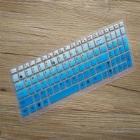 渐变蓝色|15.6寸笔记本键盘膜x541n防尘罩垫r540u保护套k540电脑vm510lK4