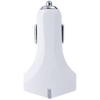 战斗机车充白色|手机车载充电器编织数据线一拖三安全锤多功能车充双usb苹果安卓T3