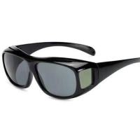 款黑片 单个眼镜|男士夜视镜防尘骑行眼镜多功能套镜开车防远光灯防风太阳镜I7