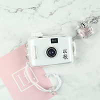 以歌贴纸白色相机*1装好胶卷+长挂绳|潜水胶卷相机拍照送男女生日礼物复古新奇胶卷照相机可拍照K6