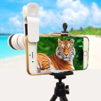 手机长焦JM镜头白色+夹子+伸缩架|10万米清升级版手机拍照单筒望远镜微光夜视户外用品望远镜W2