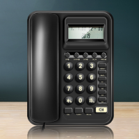 2023-黑色-4组快捷拨号|电话机座机酒店宾馆办公家用固定电话来电显示免电池U2