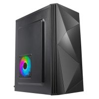 凌影黑色(标准版) 机箱+4个15灯风扇|积至 凌影电脑机箱台式全侧透游戏水冷atx大板背线机箱P9