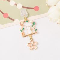 粉色星月猫+钻樱花 手机充电口[送防丢绳]|手机充电口防尘塞尾插安卓可爱星月猫吊坠萌耳机塞H1