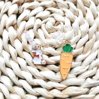 大萝卜+兔子连体 充电口+耳机塞[送防丢绳]|手机充电口防尘塞尾插安卓可爱星月猫吊坠萌耳机塞H1