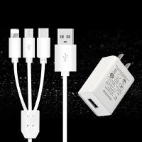 1.5米一拖三线+2A快充头|一拖三多功能安卓手机快充电器2a数据线头J6
