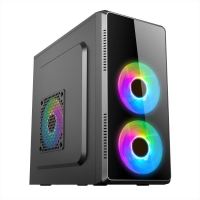 小骆驼N5黑含2个炫彩风扇 标配空箱|m1小机箱台式机组装 itx个性防尘家用静音游戏空箱外壳E1