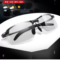[3043偏光变色]日夜两用|新款偏光墨镜男钓鱼看漂专用眼镜变色日夜两用太阳镜男开车夜视镜S0