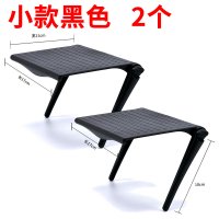 两个[小款黑色]D10N[长17cm宽11cm]|电视机顶盒支架挂架路由器置物架子电脑屏幕显示器免打孔收纳神器