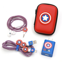 p40nova4/3/2/e/s8x/play数据线保护套手机充电器缠绕绳耳机绕线器可爱卡通创意贴纸充电线收纳盒