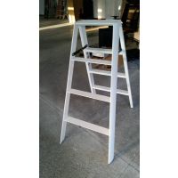 四步梯(黑白色)备注颜色|出口品质彩色家用三步梯双侧梯加厚铝合金梯supreme梯子摄影梯