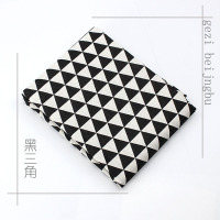 黑三角100*75cm长*宽|ins黑白格子背景布餐巾桌垫桌布拍照装饰具摆件美食摄影摆拍P1