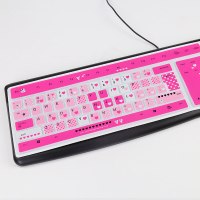 台式机玫熊[买2送1]|型台式机电脑键盘保护膜 104键双飞燕雷柏透明凹凸按键机械垫子防尘罩套可爱贴纸全覆盖B9