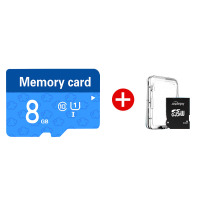 8g蓝色(送小白盒+SD卡套) 标配|内存卡8/16/32/64g手机储存tf通用高速行车记录仪专用卡microsdN8