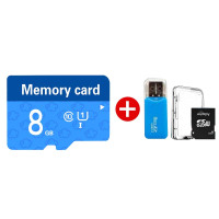 8g蓝色(送小白盒+SD卡套+读卡器) 标配|内存卡8/16/32/64g手机储存tf通用高速行车记录仪专用卡micro