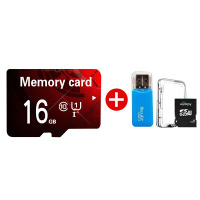 16g红黑(送小白盒+SD卡套+读卡器) 标配|内存卡8/16/32/64g手机储存tf通用高速行车记录仪专用卡micr